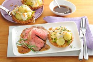 Kn&ouml;delt&ouml;rtchen mit warmen Roastbeef